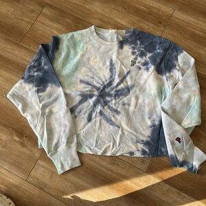 Victoria’s Secret PINK tie dye Crop Top Sweatshirt: Size M